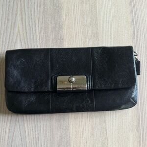 Coach Leather Clutch Envelope with Silver Hardware Mini Purse Vintage